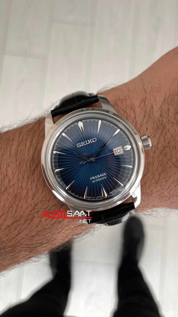 Seiko Presage Mavi Kadran 40mm Deri Kayış Seiko Presage Mavi Kadran 40mm Deri Kayış