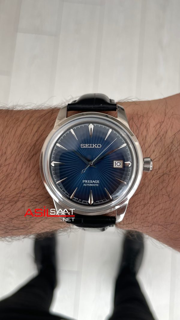 Seiko Presage Mavi Kadran 40mm Deri Kayış Seiko Presage Mavi Kadran 40mm Deri Kayış