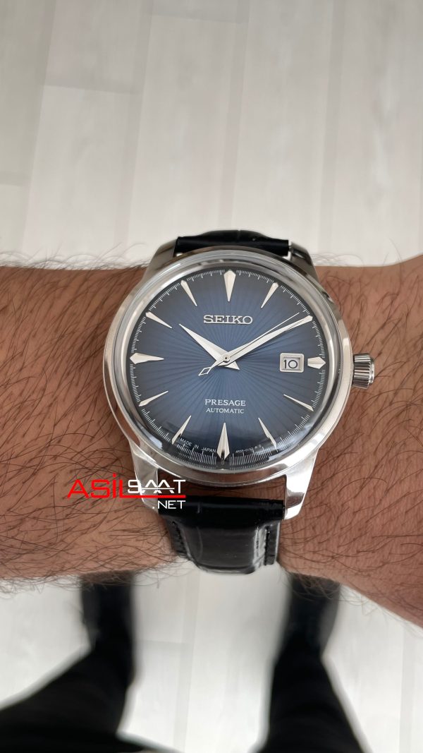 Seiko Presage Mavi Kadran 40mm Deri Kayış Seiko Presage Mavi Kadran 40mm Deri Kayış