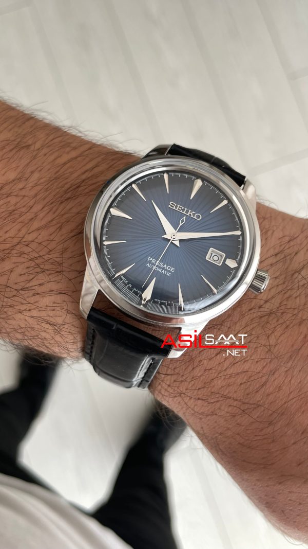 Seiko Presage Mavi Kadran 40mm Deri Kayış Seiko Presage Mavi Kadran 40mm Deri Kayış