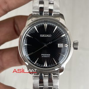 Seiko Presage Siyah 40mm Replika Saat
