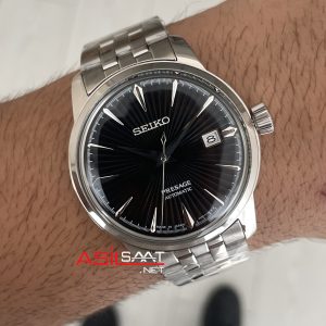 Seiko Presage Siyah 40mm Replika Saat