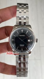 Seiko Presage Siyah Kadran Silver 40mm Replika Saat