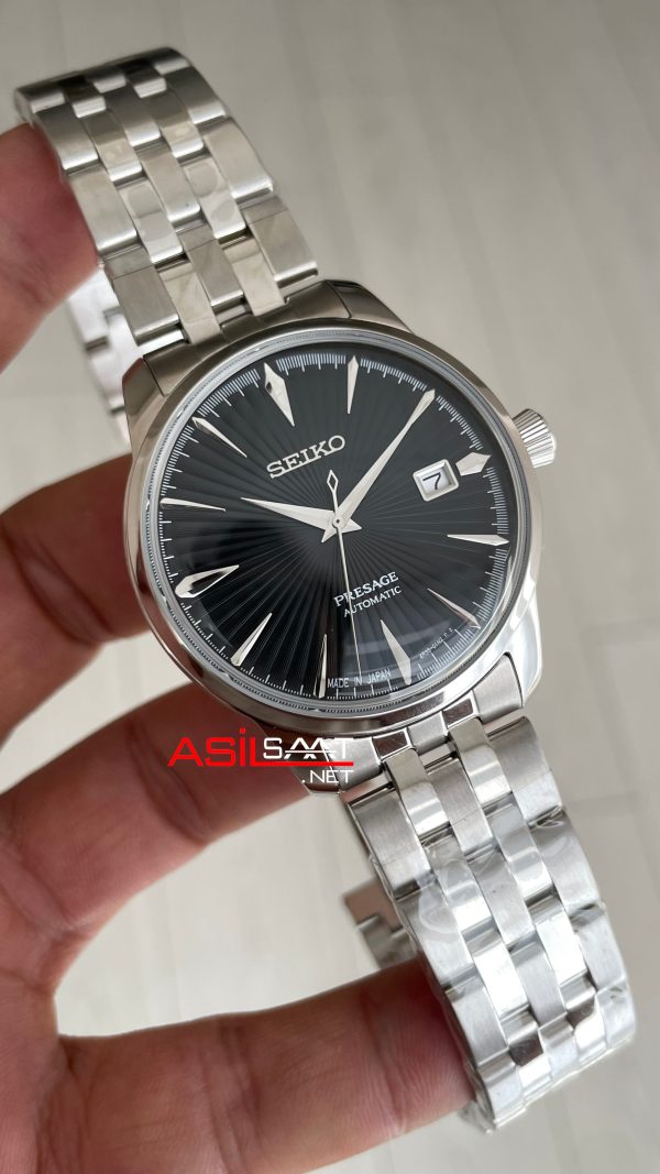 Seiko Presage Siyah Kadran Silver 40mm Replika Saat Seiko Presage Siyah Kadran Silver 40mm Replika Saat