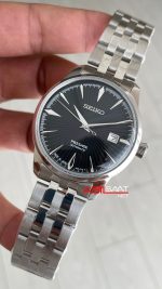 Seiko Presage Siyah Kadran Silver 40mm Replika Saat