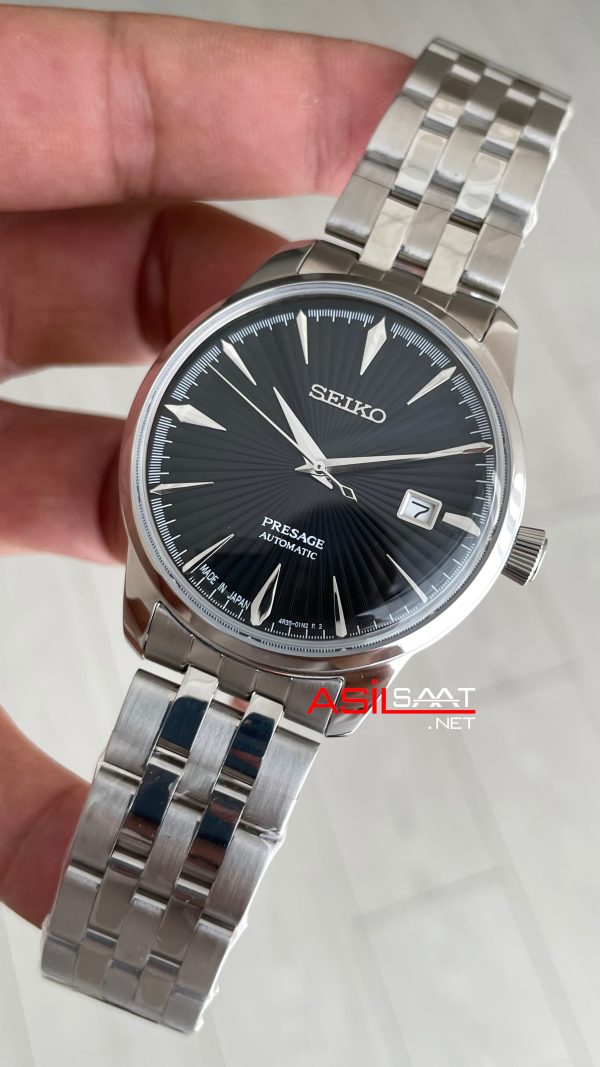Seiko Presage Siyah Kadran Silver 40mm Replika Saat Seiko Presage Siyah Kadran Silver 40mm Replika Saat