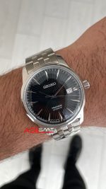 Seiko Presage Siyah Kadran Silver 40mm Replika Saat