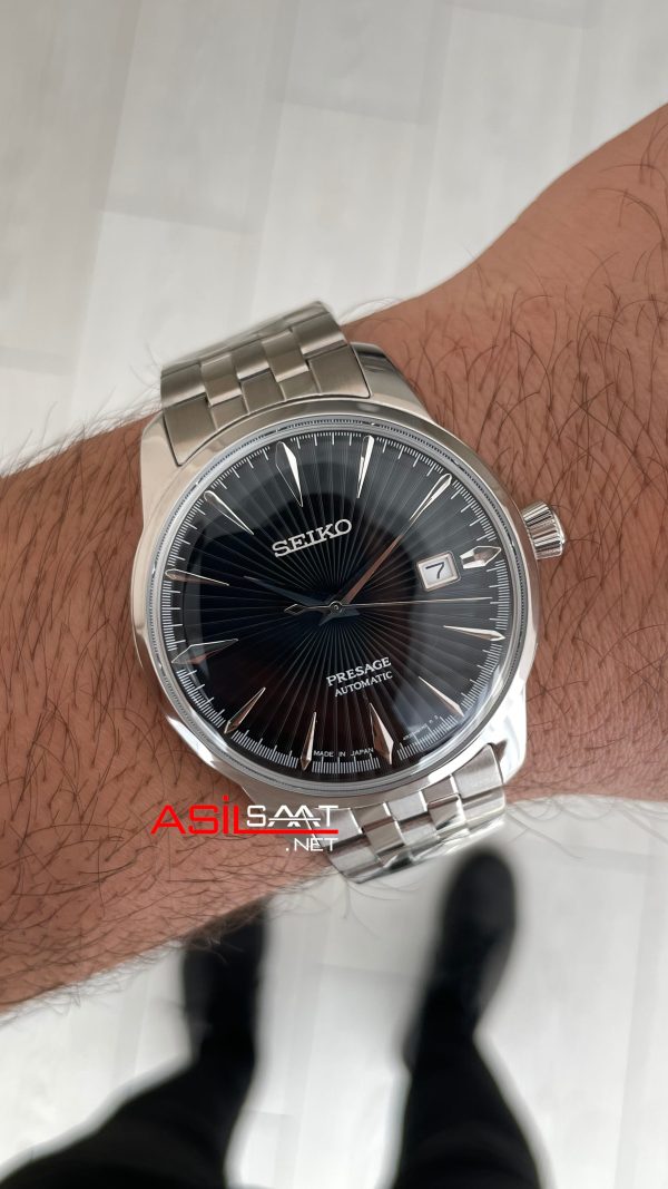 Seiko Presage Siyah Kadran Silver 40mm Replika Saat Seiko Presage Siyah Kadran Silver 40mm Replika Saat
