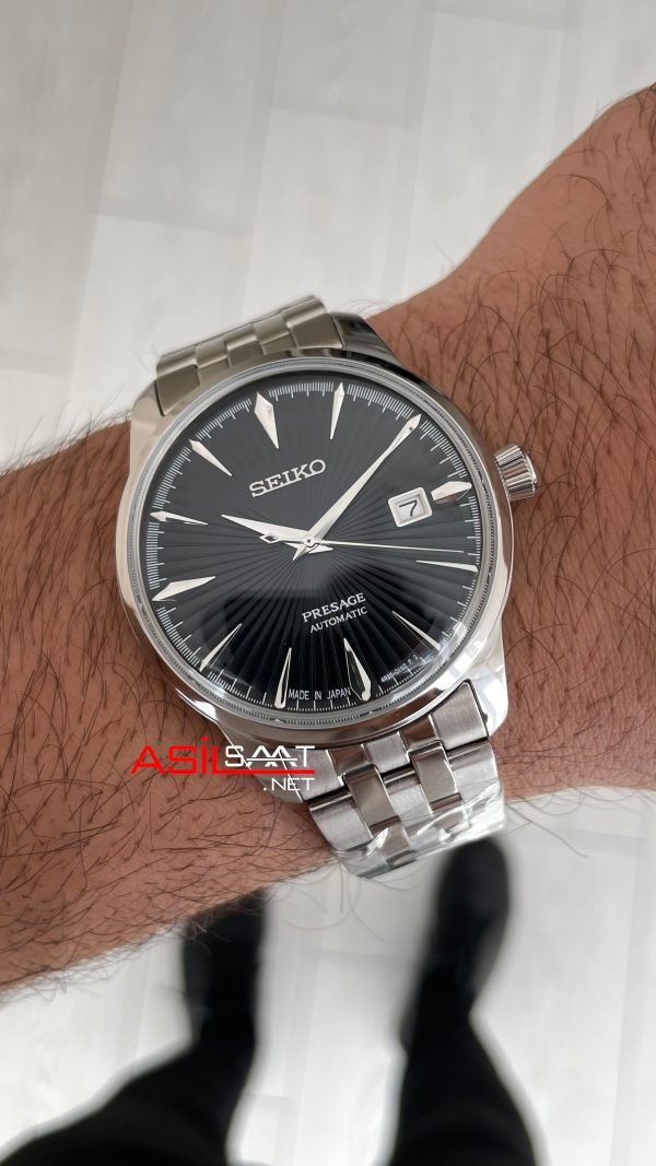 Seiko Presage Siyah Kadran Silver 40mm Replika Saat Seiko Presage Siyah Kadran Silver 40mm Replika Saat