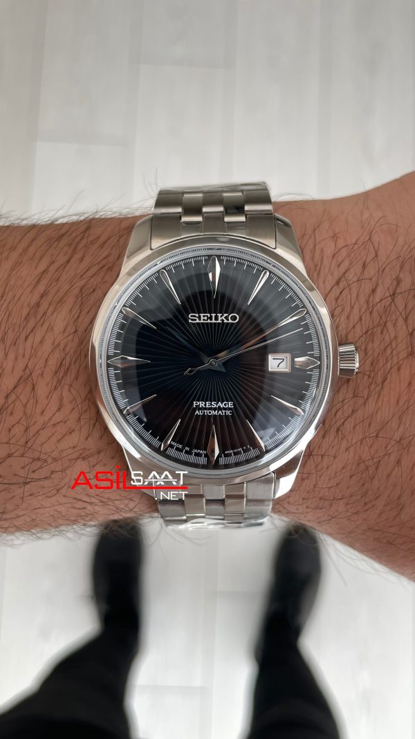 Seiko Presage Siyah Kadran Silver 40mm Replika Saat Seiko Presage Siyah Kadran Silver 40mm Replika Saat