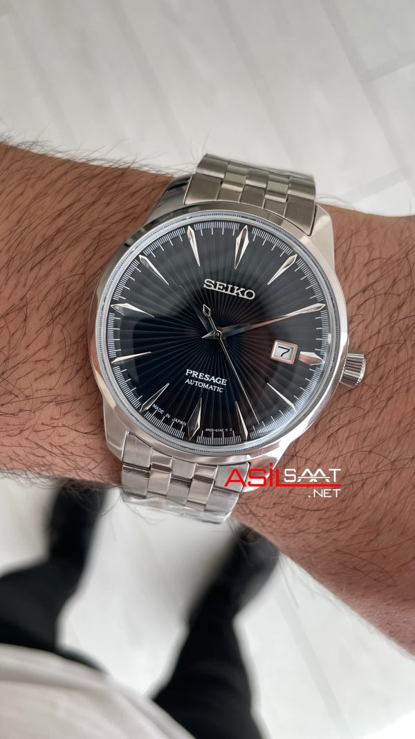 Seiko Presage Siyah Kadran Silver 40mm Replika Saat Seiko Presage Siyah Kadran Silver 40mm Replika Saat