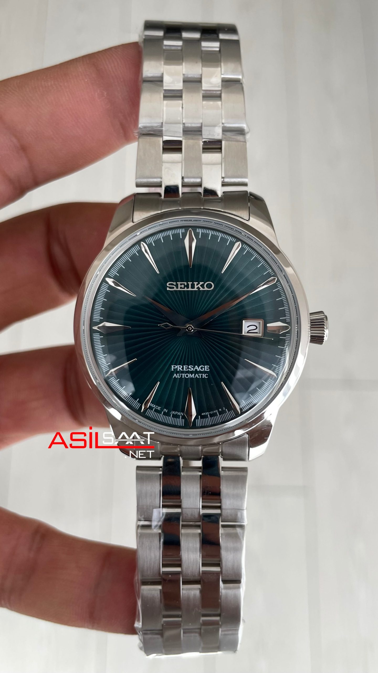 Seiko Presage Yeşil Kadran Silver 40mm Replika Saat