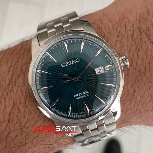 Seiko Presage Yeşil Kadran Silver 40mm Replika Saat