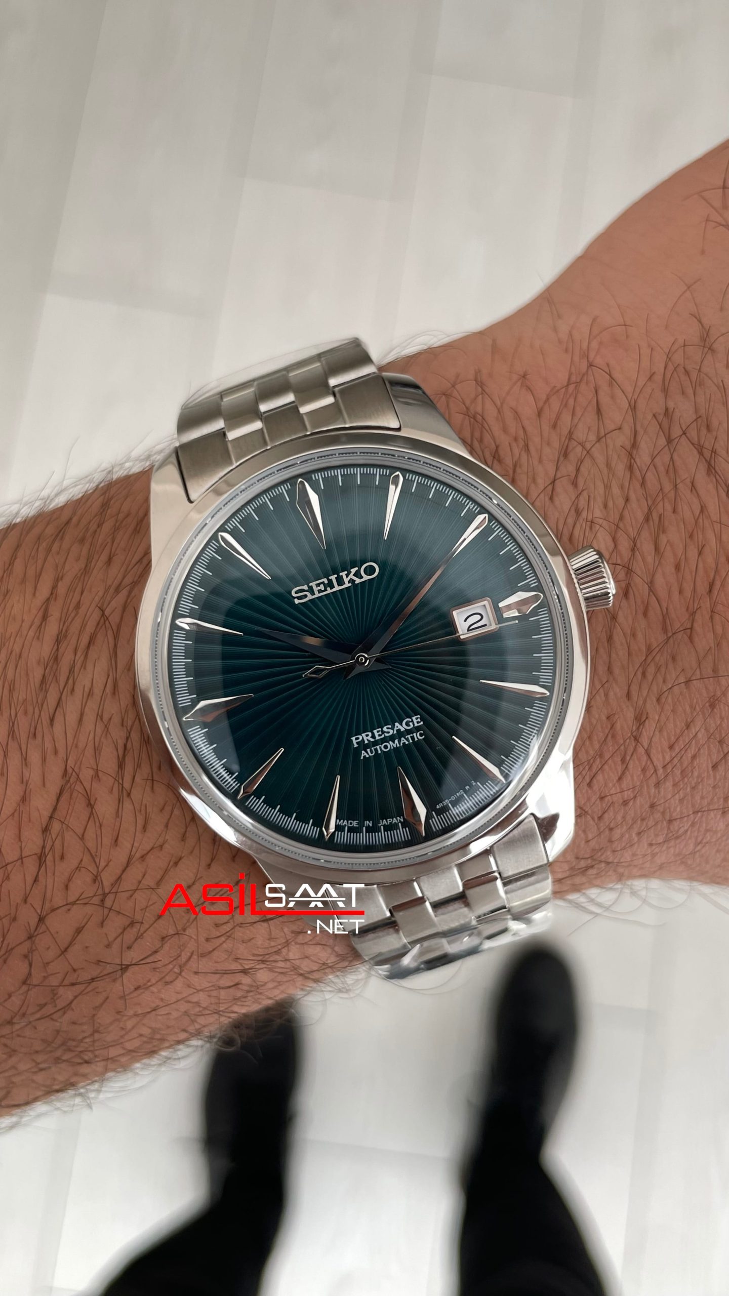 Seiko Presage Yeşil Kadran Silver 40mm Replika Saat