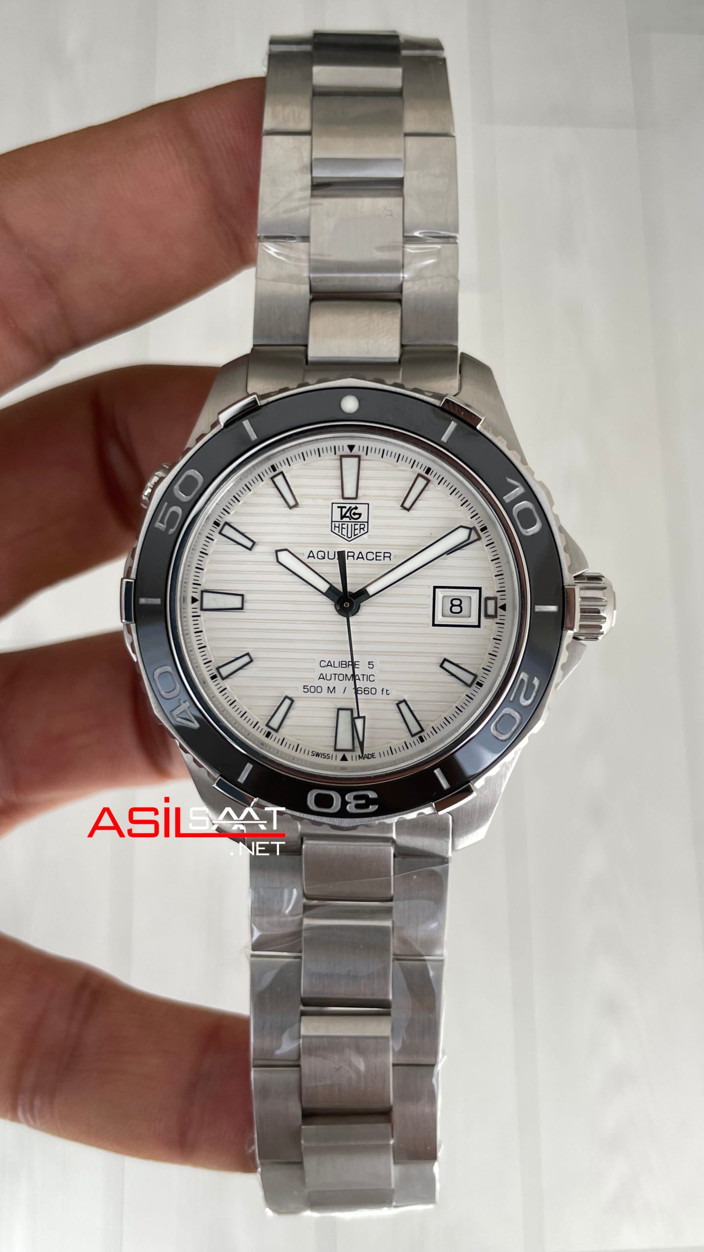 TAG Heuer Aquaracer Calibre 5 Beyaz Kadran 43mm 2824-2 Swiss ETA Saat TAG Heuer Aquaracer Calibre 5 Beyaz Kadran 43mm 2824-2 Swiss ETA Saat