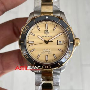 TAG Heuer Aquaracer Calibre 5 Champagne 41mm 2824 Two Tone Gold Swiss ETA Saat
