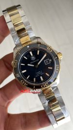 TAG Heuer Aquaracer Calibre 5 Siyah Kadran 41mm Two Tone Gold 2824 Swiss ETA Saat