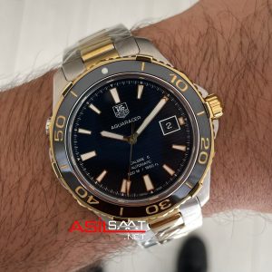 TAG Heuer Aquaracer Calibre 5 Siyah Kadran 41mm Two Tone Gold 2824 Swiss ETA Saat