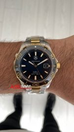 TAG Heuer Aquaracer Calibre 5 Siyah Kadran 41mm Two Tone Gold 2824 Swiss ETA Saat