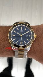 TAG Heuer Aquaracer Calibre 5 Siyah Kadran 41mm Two Tone Gold 2824 Swiss ETA Saat