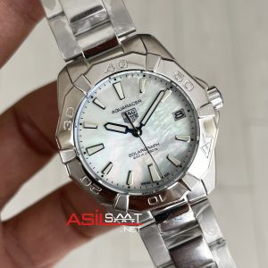 TAG Heuer Aquaracer Solargraph Mother Of Pearl Beyaz 32mm Replika Saat