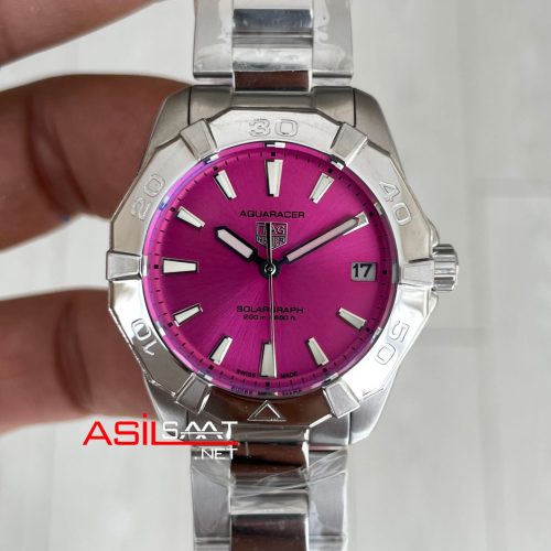 TAG Heuer Aquaracer Solargraph Pembe 32mm Replika Saat