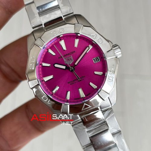 TAG Heuer Aquaracer Solargraph Pembe 32mm Replika Saat