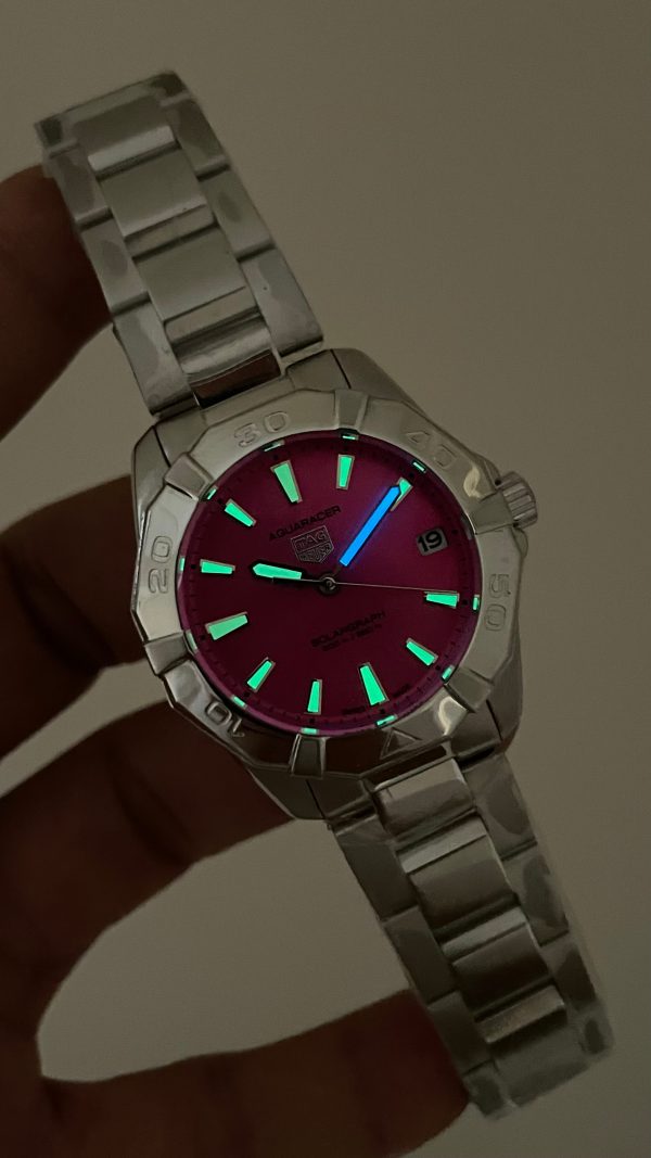 TAG Heuer Aquaracer Solargraph Pembe 32mm Replika Saat