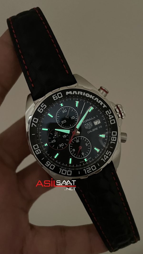 TAG Heuer Formula 1 Mario Kart Calibre 16 Chronograph CAZ201E 44mm Siyah Kadran