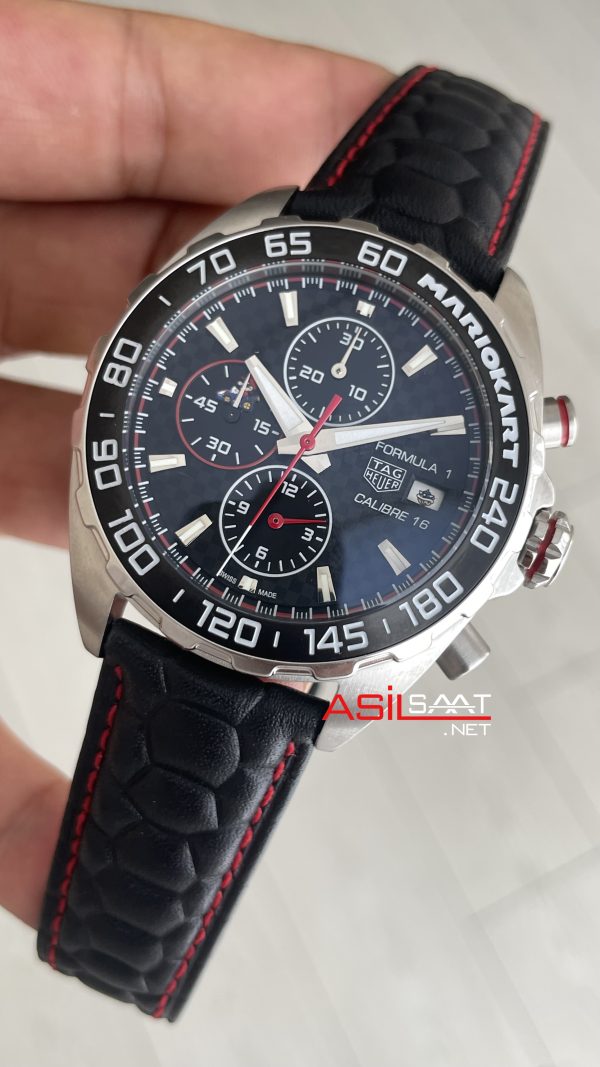 TAG Heuer Formula 1 Mario Kart Calibre 16 Chronograph CAZ201E 44mm Siyah Kadran