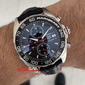 TAG Heuer Formula 1 Mario Kart Calibre 16 Chronograph CAZ201E 44mm Siyah Kadran