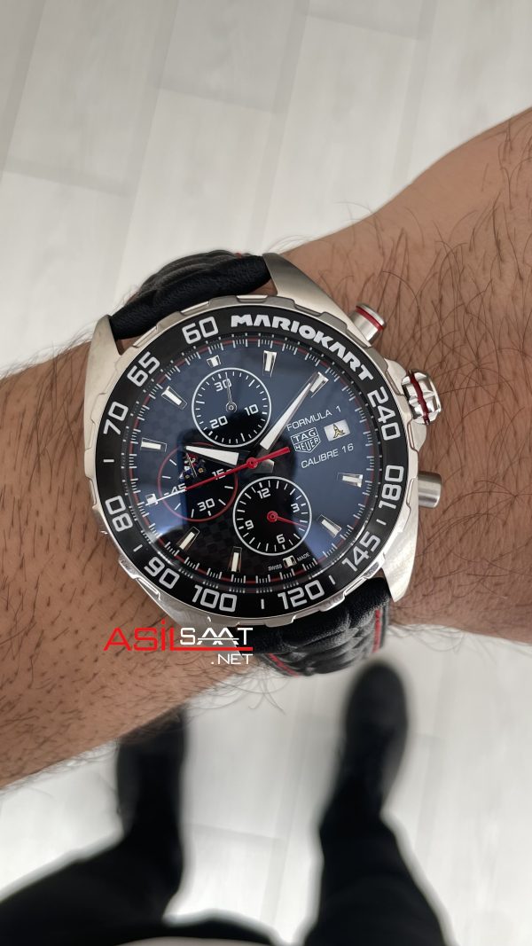 TAG Heuer Formula 1 Mario Kart Calibre 16 Chronograph CAZ201E 44mm Siyah Kadran