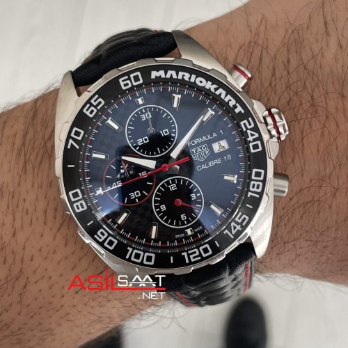 TAG Heuer Formula 1 Mario Kart Calibre 16 Chronograph CAZ201E 44mm Siyah Kadran