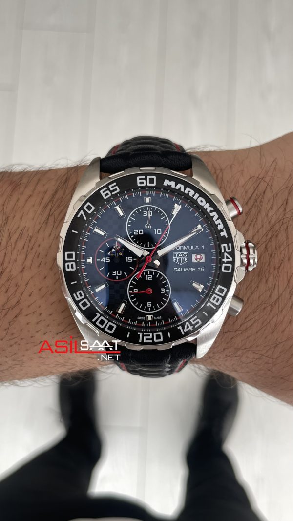 TAG Heuer Formula 1 Mario Kart Calibre 16 Chronograph CAZ201E 44mm Siyah Kadran