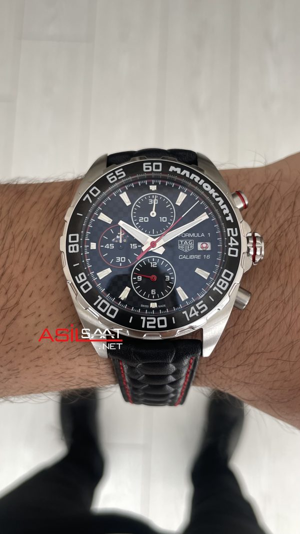 TAG Heuer Formula 1 Mario Kart Calibre 16 Chronograph CAZ201E 44mm Siyah Kadran