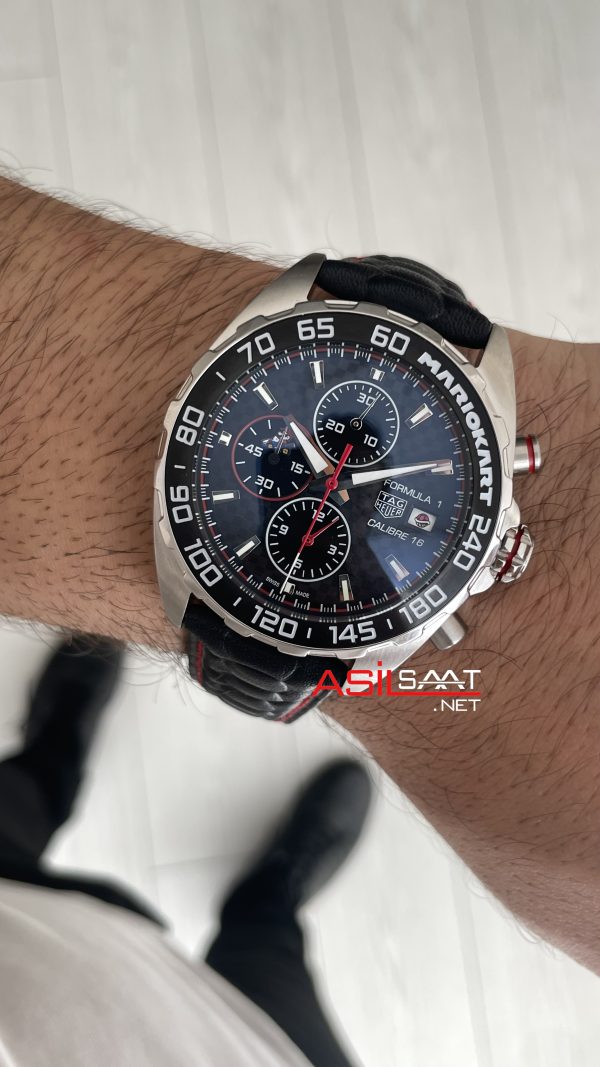 TAG Heuer Formula 1 Mario Kart Calibre 16 Chronograph CAZ201E 44mm Siyah Kadran