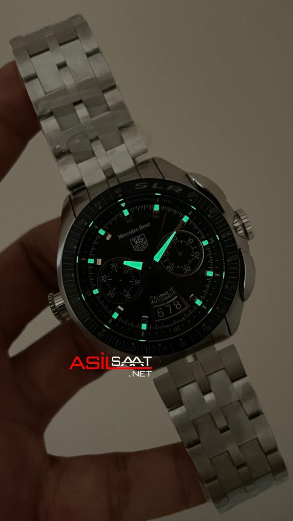 TAG Heuer Mercedes Benz SLR Calibre 17 Chronograph CAG2111 47mm Siyah Kadran 7750 Swiss ETA Saat