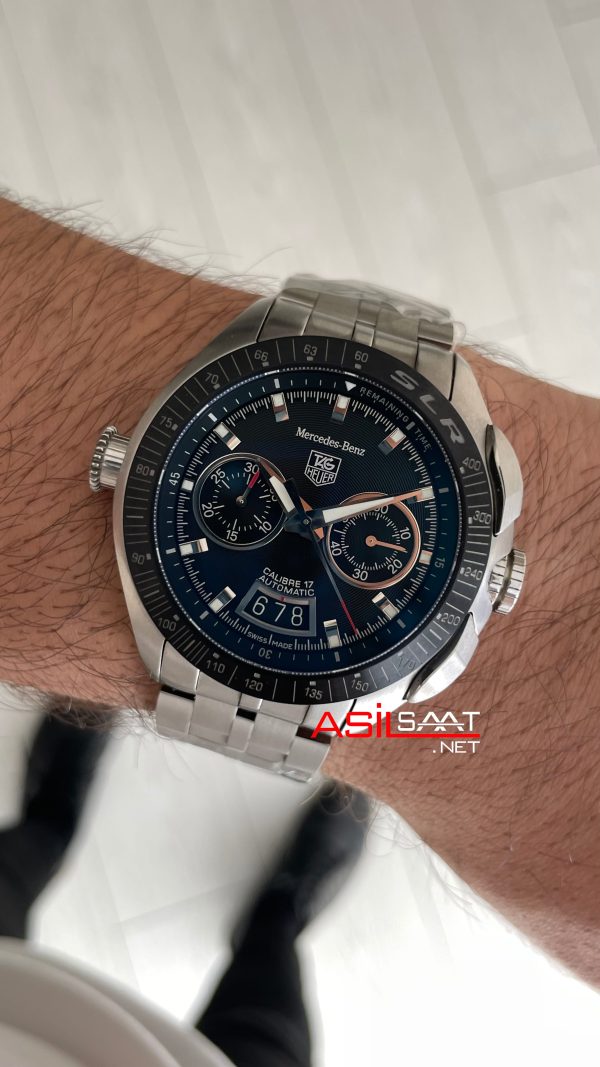TAG Heuer Mercedes Benz SLR Calibre 17 Chronograph CAG2111 47mm Siyah Kadran 7750 Swiss ETA Saat