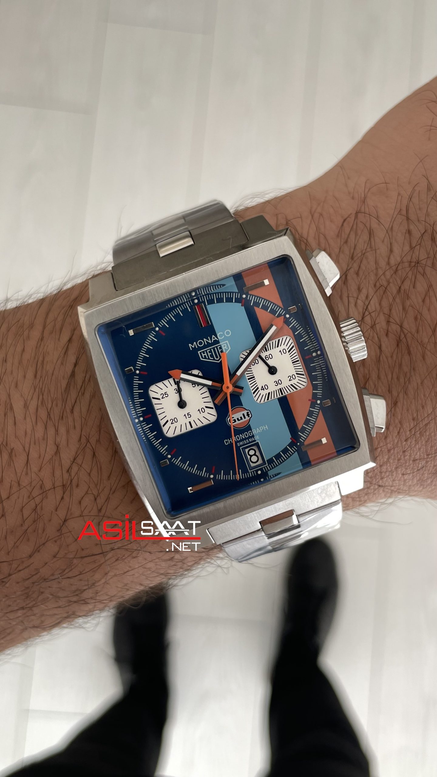TAG Heuer Monaco Gulf Mavi 40mm Replika Saat