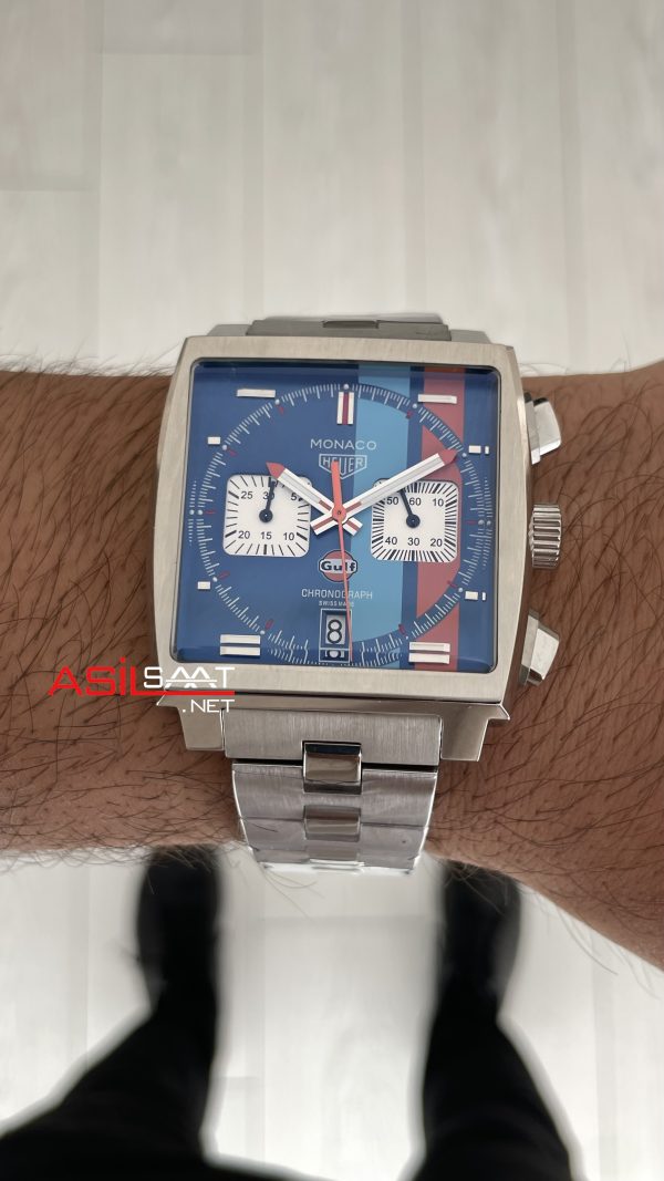 TAG Heuer Monaco Gulf Mavi 40mm Replika Saat