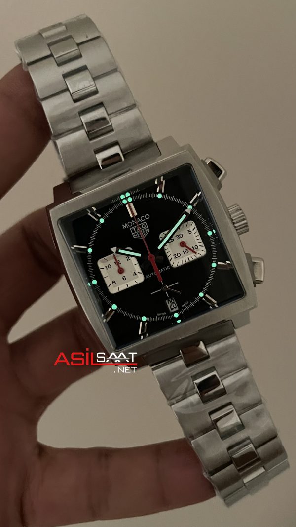 TAG Heuer Monaco Siyah 40mm Replika Saat