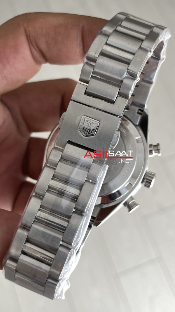 TAG Heuer Porsche Carrera Chronograph Mavi 40mm Silver Replika Saat TAG Heuer Porsche Carrera Chronograph Mavi 40mm Silver Replika Saat