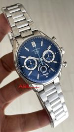 TAG Heuer Porsche Carrera Chronograph Mavi 40mm Silver Replika Saat