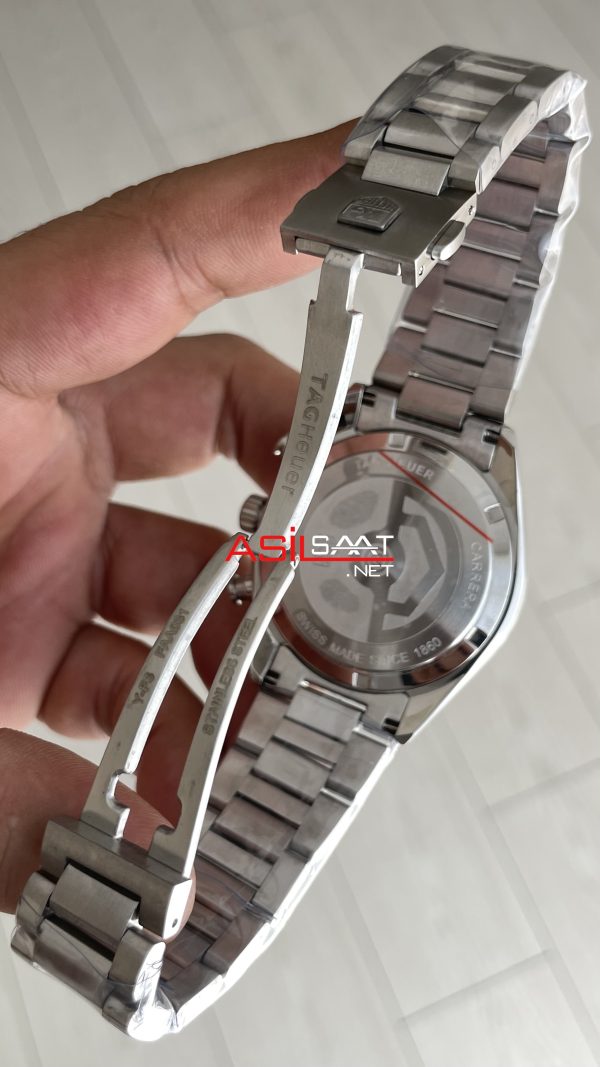 TAG Heuer Porsche Carrera Chronograph Mavi 40mm Silver Replika Saat TAG Heuer Porsche Carrera Chronograph Mavi 40mm Silver Replika Saat