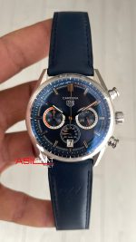 TAG Heuer Porsche Carrera Chronograph Mavi Deri 40mm Replika Saat