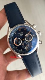 TAG Heuer Porsche Carrera Chronograph Mavi Deri 40mm Replika Saat