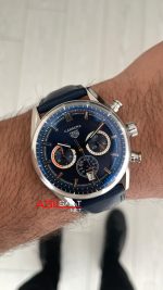 TAG Heuer Porsche Carrera Chronograph Mavi Deri 40mm Replika Saat