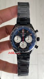 TAG Heuer Porsche Carrera Chronograph Siyah Kadran 40mm PVD Black Replika Saat