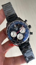 TAG Heuer Porsche Carrera Chronograph Siyah Kadran 40mm PVD Black Replika Saat