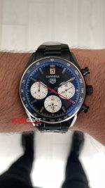 TAG Heuer Porsche Carrera Chronograph Siyah Kadran 40mm PVD Black Replika Saat